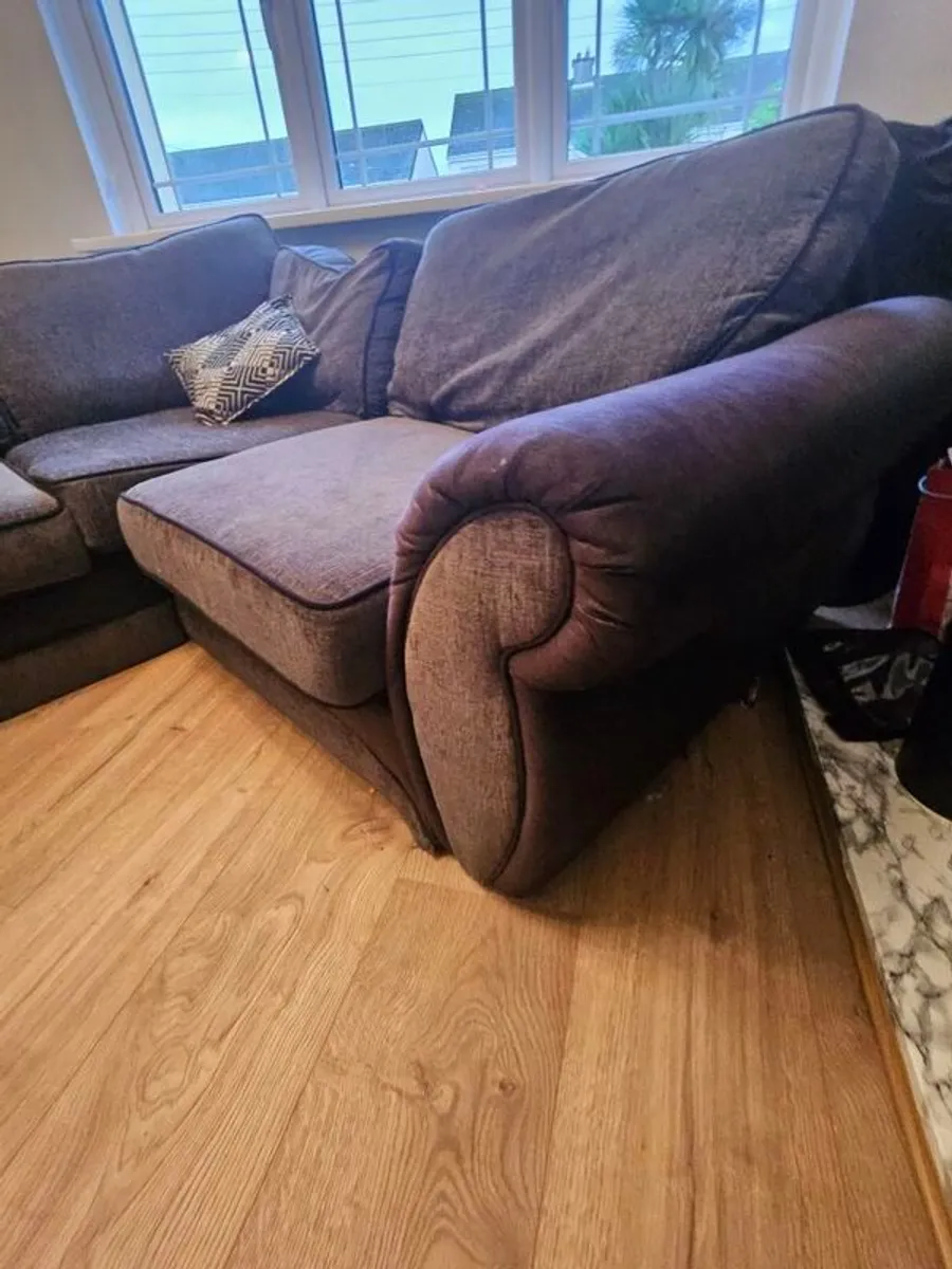 Grey corner sofa - Image 4
