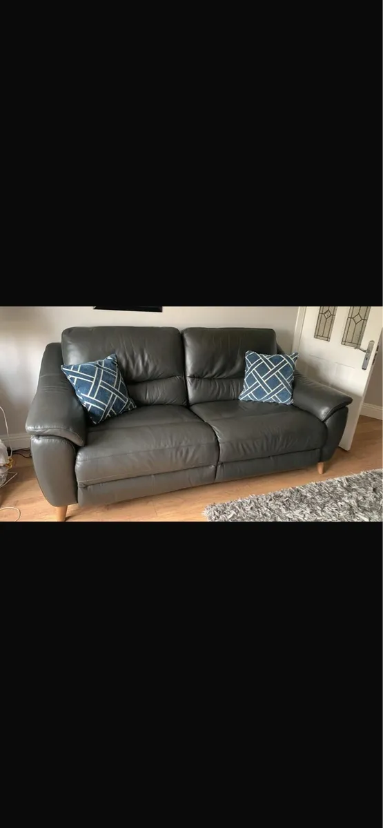 Leather Recliner Couch - Image 1