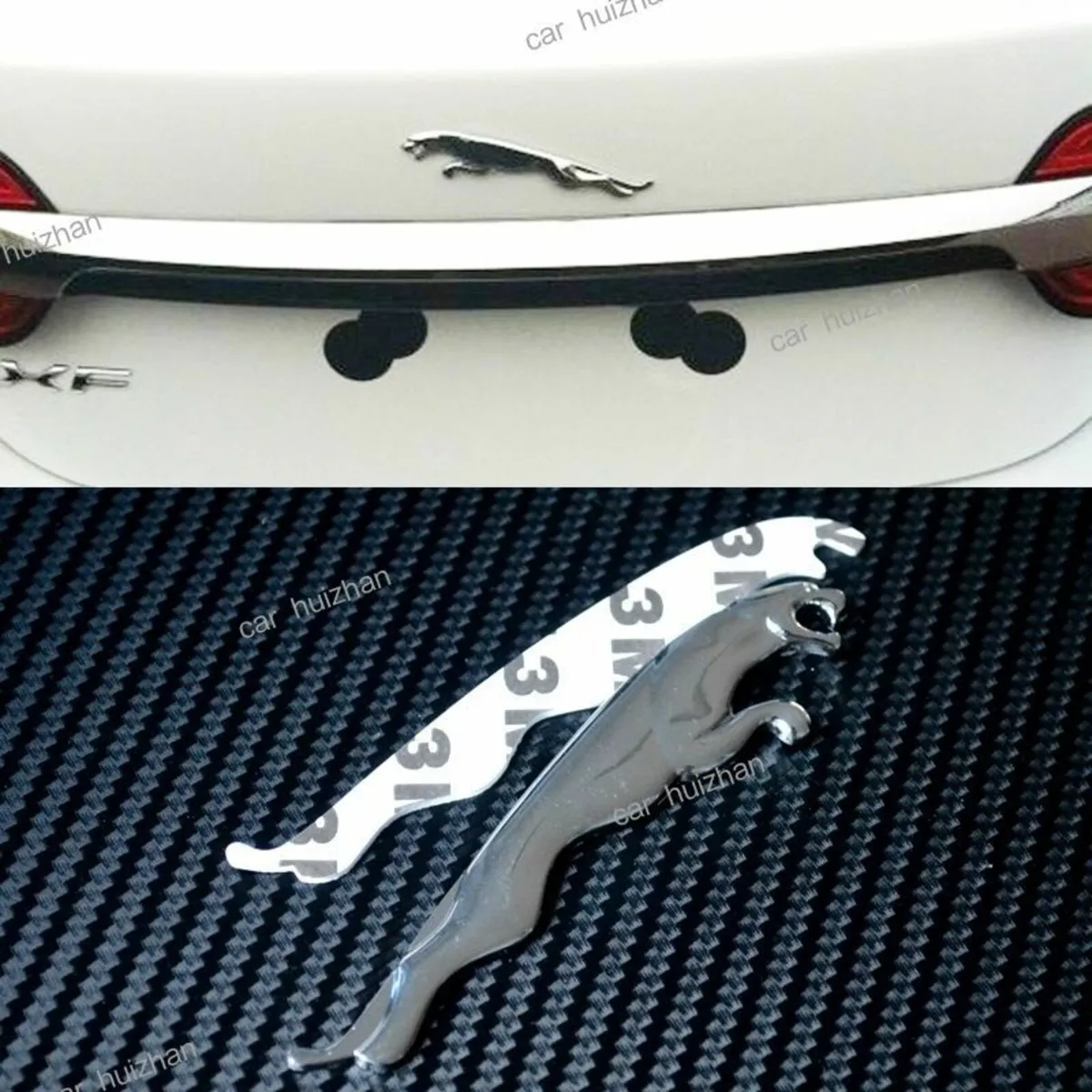 Silver leopard Emblem Auto Suv AllAdhesive 3D LOGO