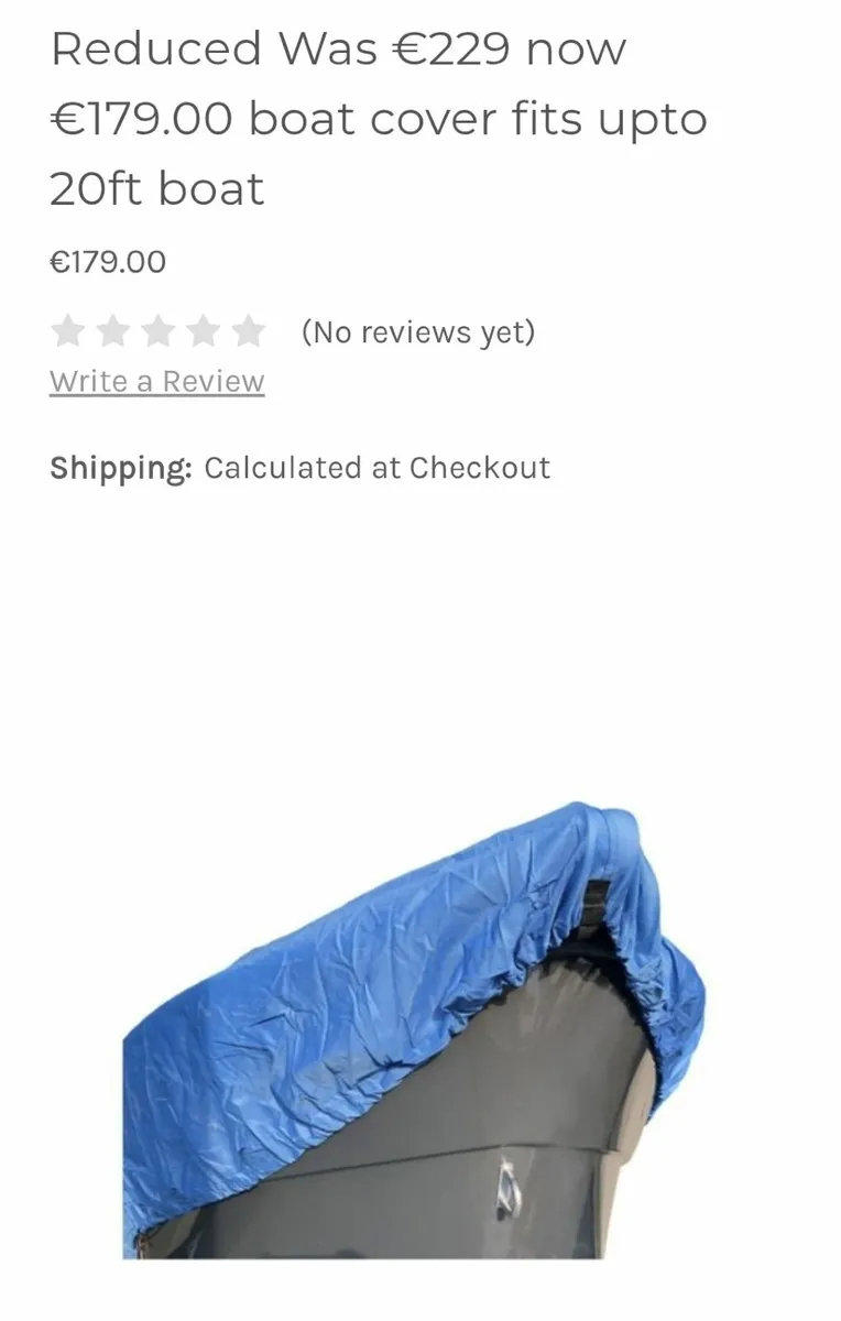 19ft lake boat cover reduced