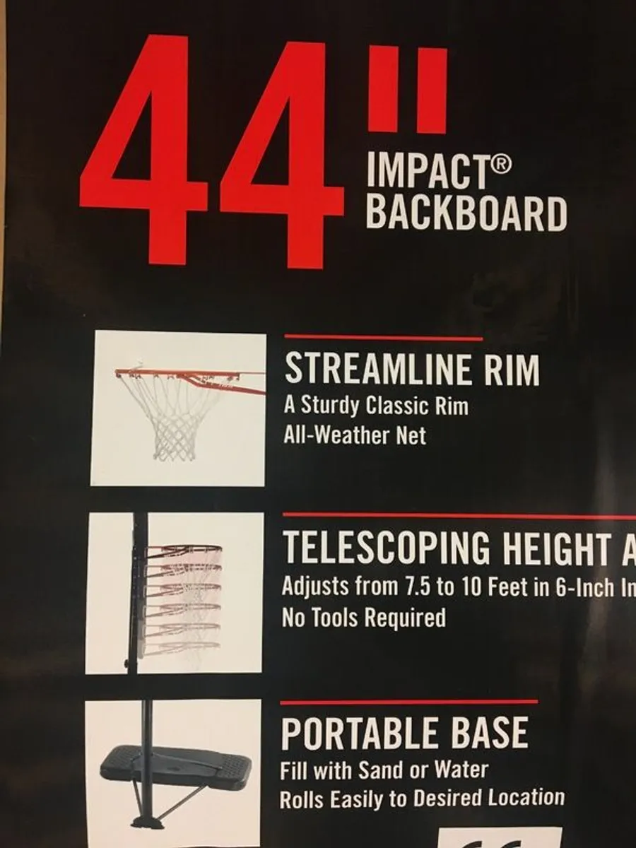 Lifetime Adjustable Portable Basketball Hoop (44-In Impact) - Image 4
