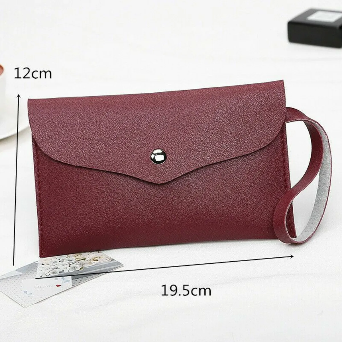 Office Lady OL Bag Women Wristlet Clutch PU Leathe