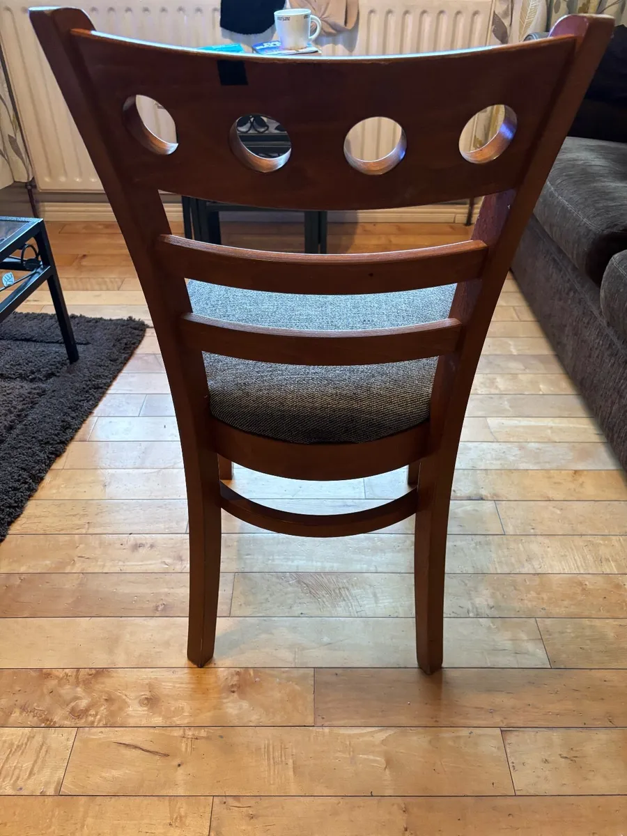 chairs, solid wood, newly upholstered - Image 1