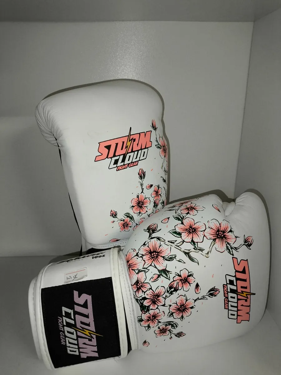 Stormcloud Sakura Boxing Gloves – Premium Leather - Image 4