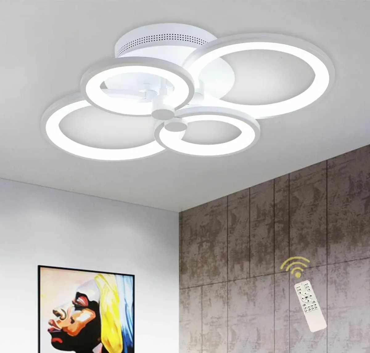 Modern Ceiling Light Metal Acrylic LED Flush Mount - Image 1