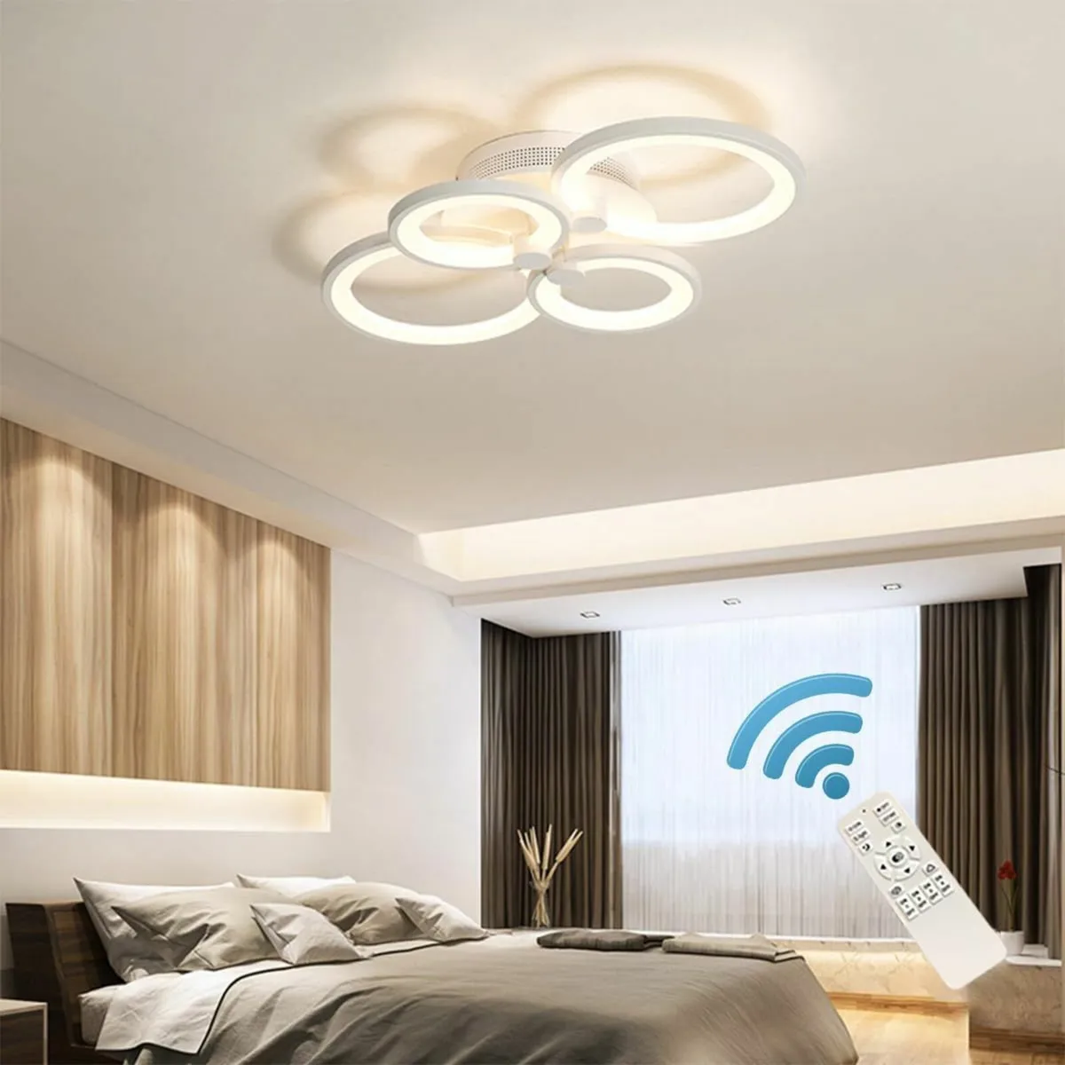 Modern Ceiling Light Metal Acrylic LED Flush Mount - Image 3