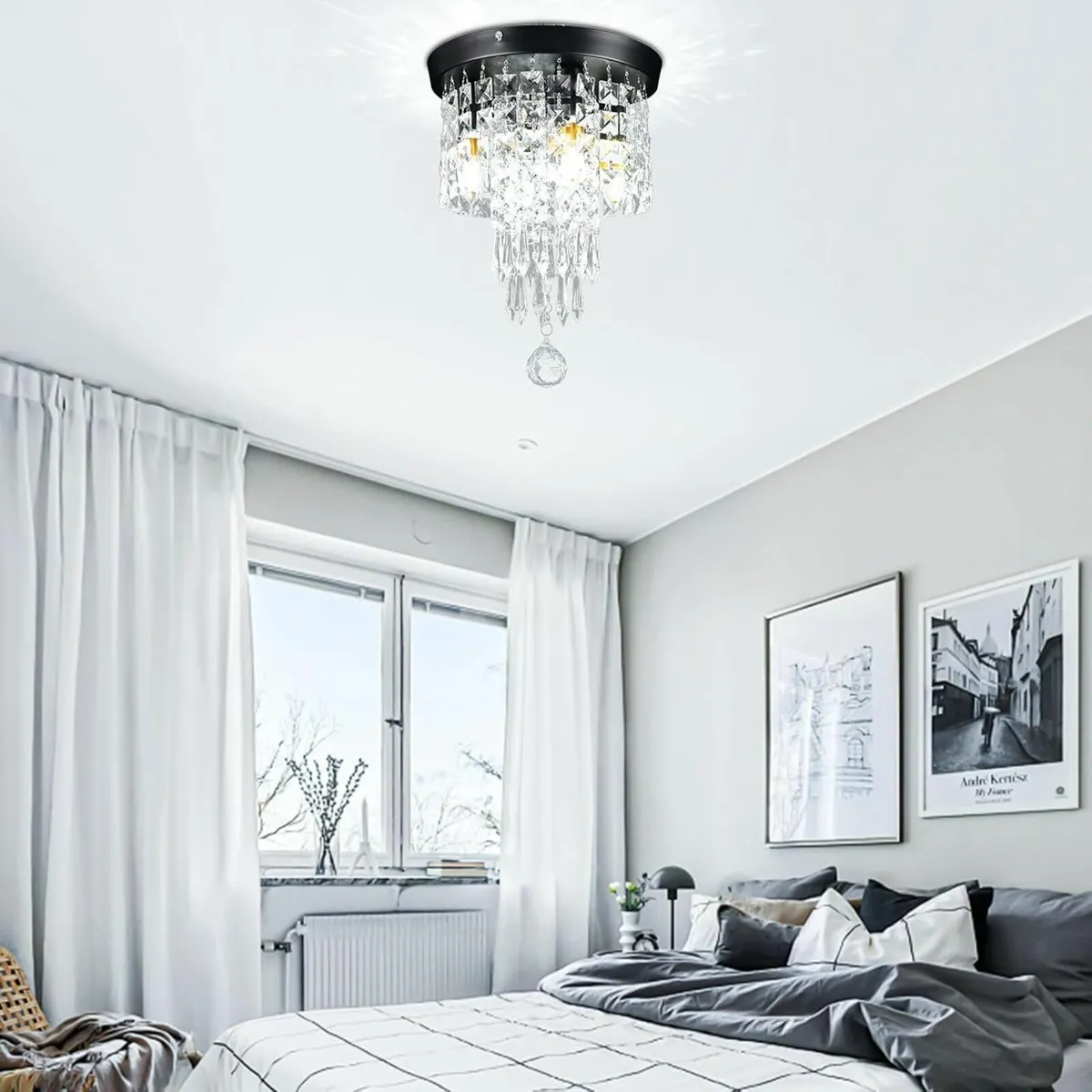 Modern Crystal Chandelier LED Ceiling Light - Image 2