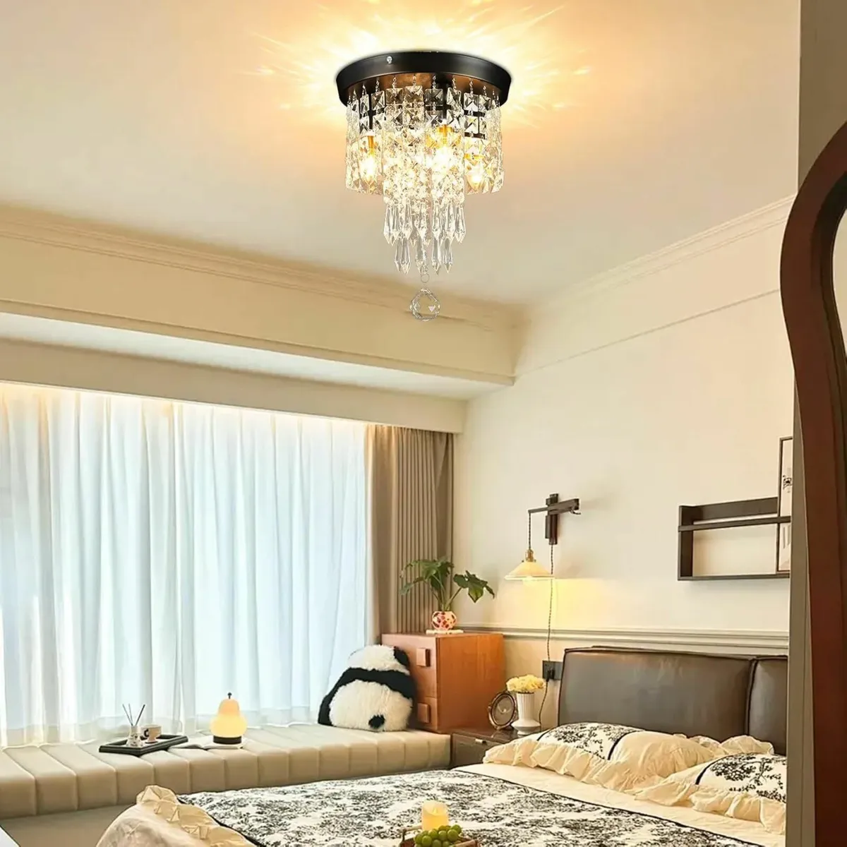 Modern Crystal Chandelier LED Ceiling Light - Image 3