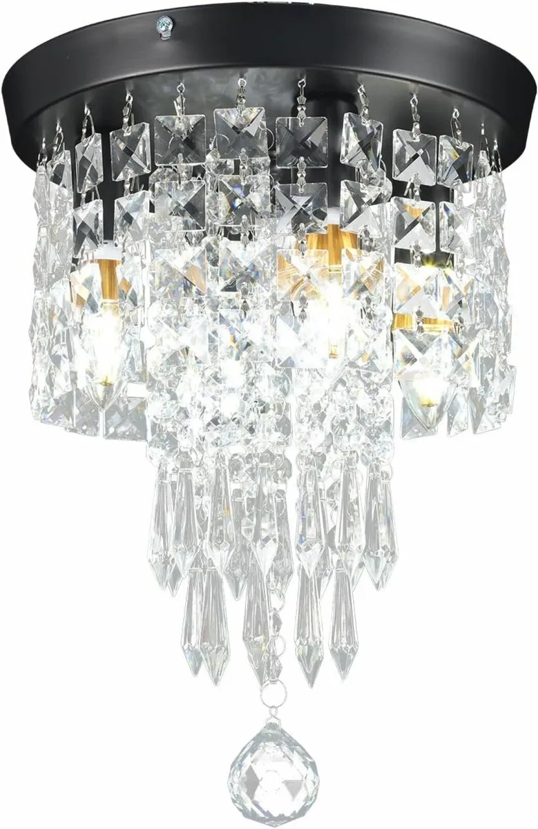 Modern Crystal Chandelier LED Ceiling Light - Image 1
