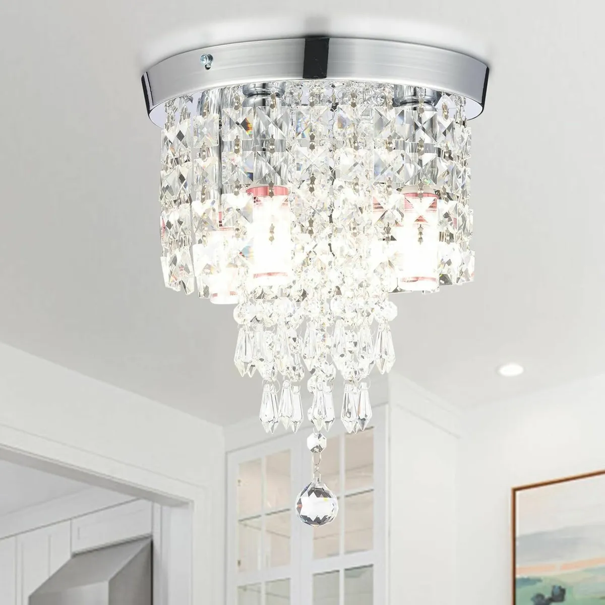 Modern Crystal Chandelier Ceiling Light Bedroom - Image 2