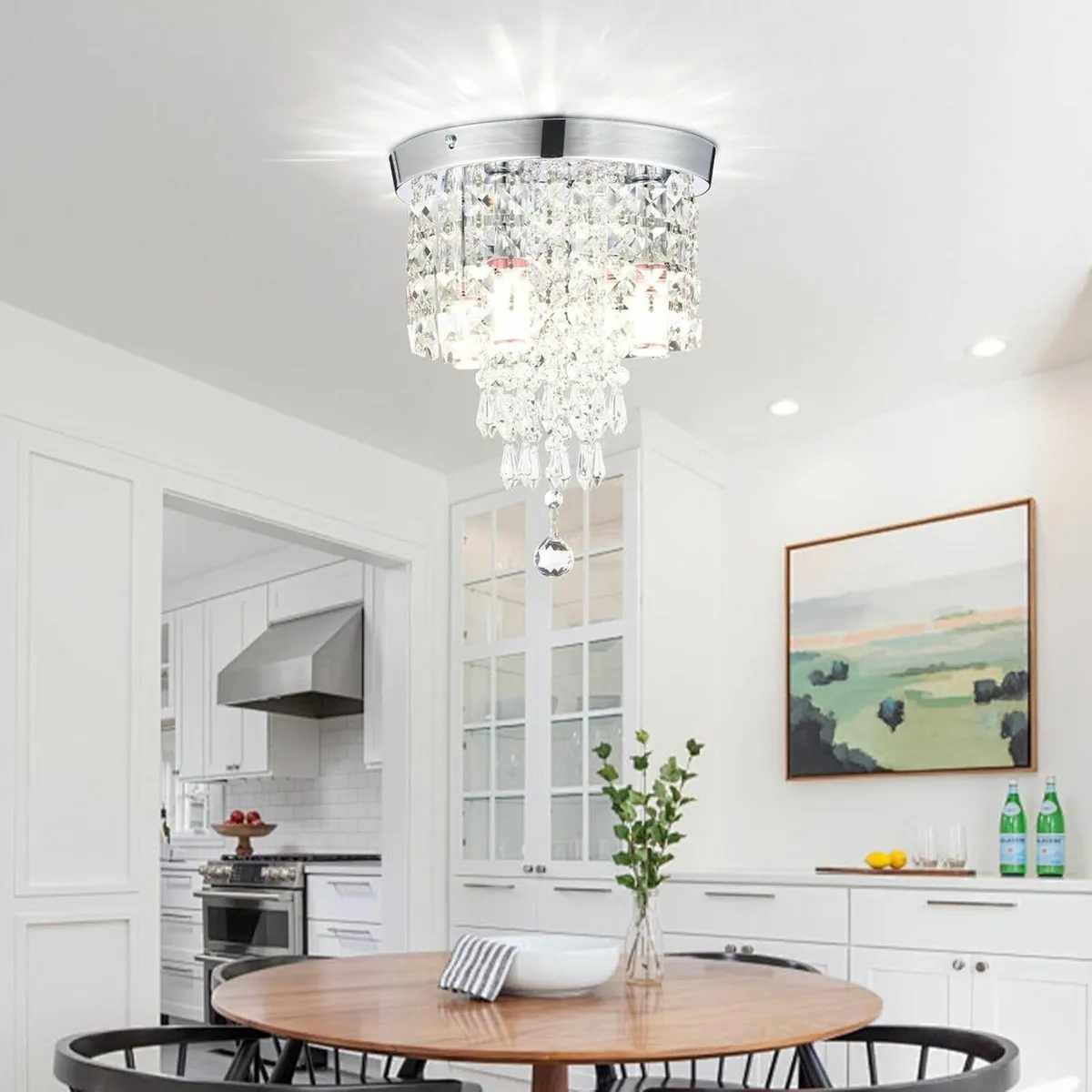Modern Crystal Chandelier Ceiling Light Bedroom - Image 3