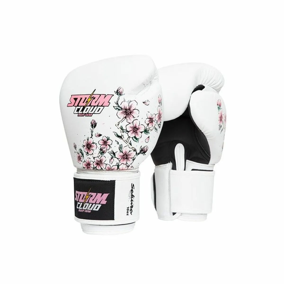 Stormcloud Sakura Boxing Gloves – Premium Leather - Image 1