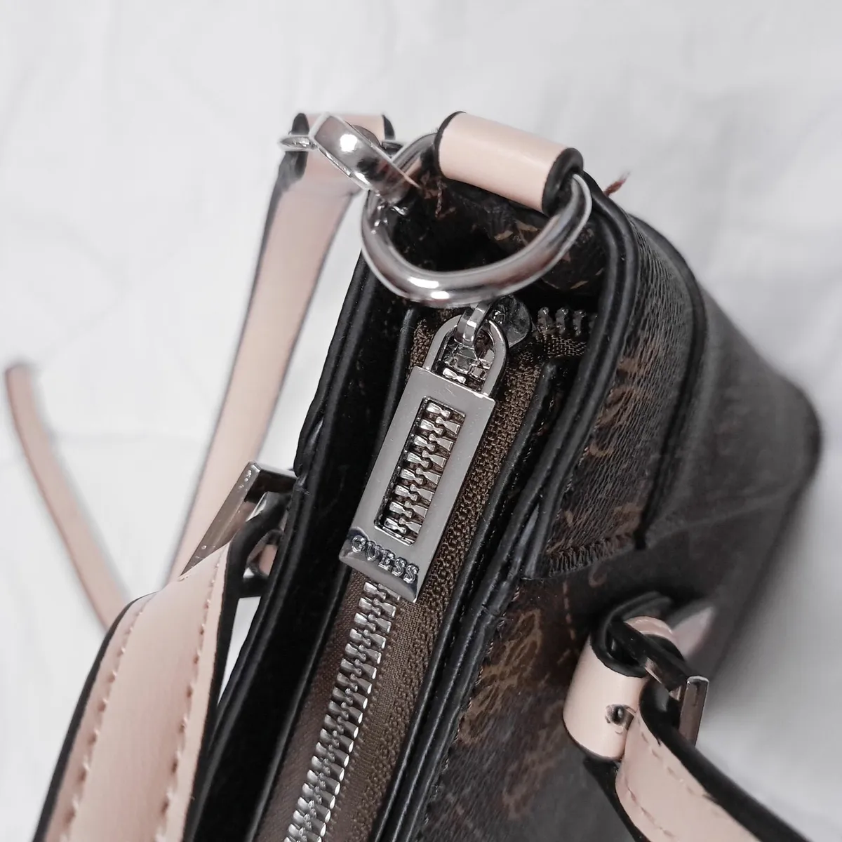 Brown Monogram Mini Crossbody Tote Bag - Image 4