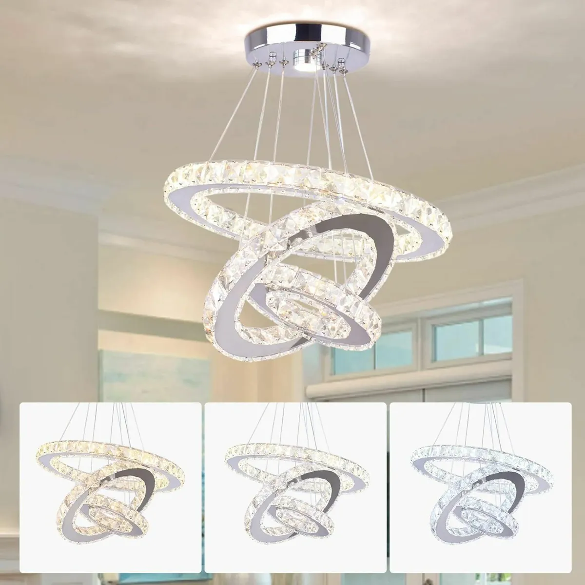 LED Chandeliers 3 Rings LED Ceiling Lighting - Image 1