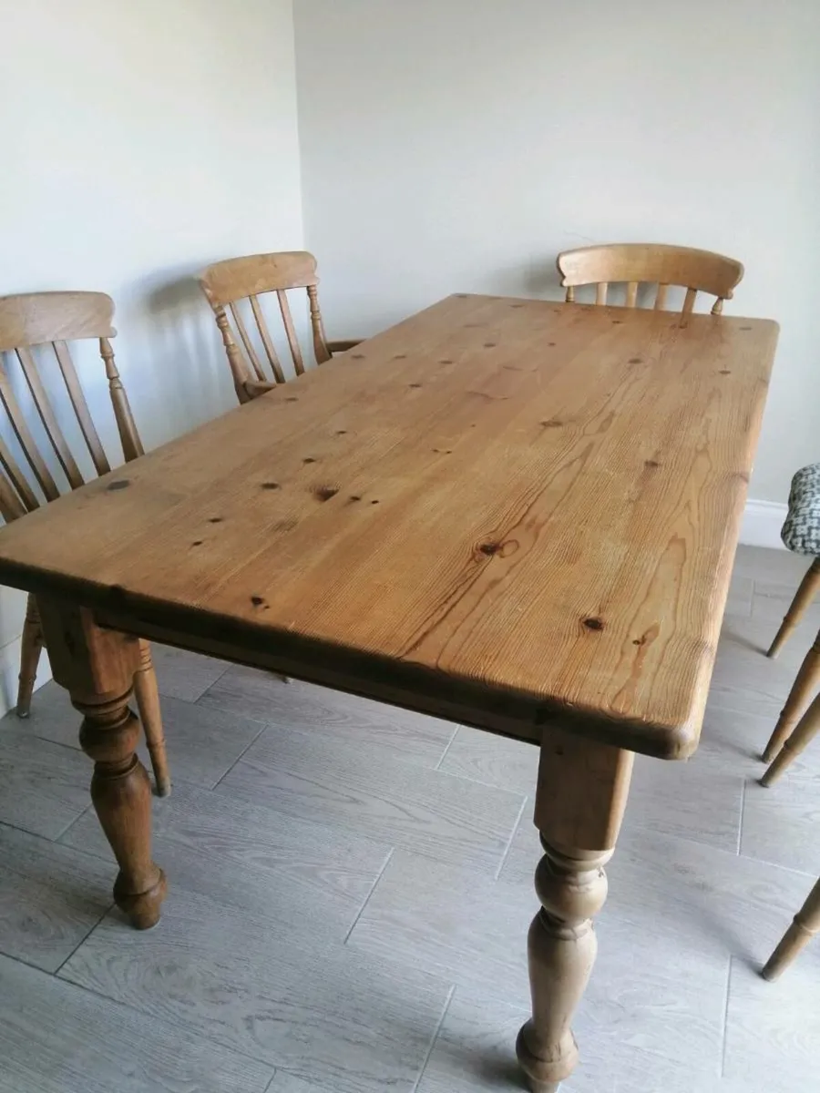 Solid Pine Kitchen /Dining Table - Image 4