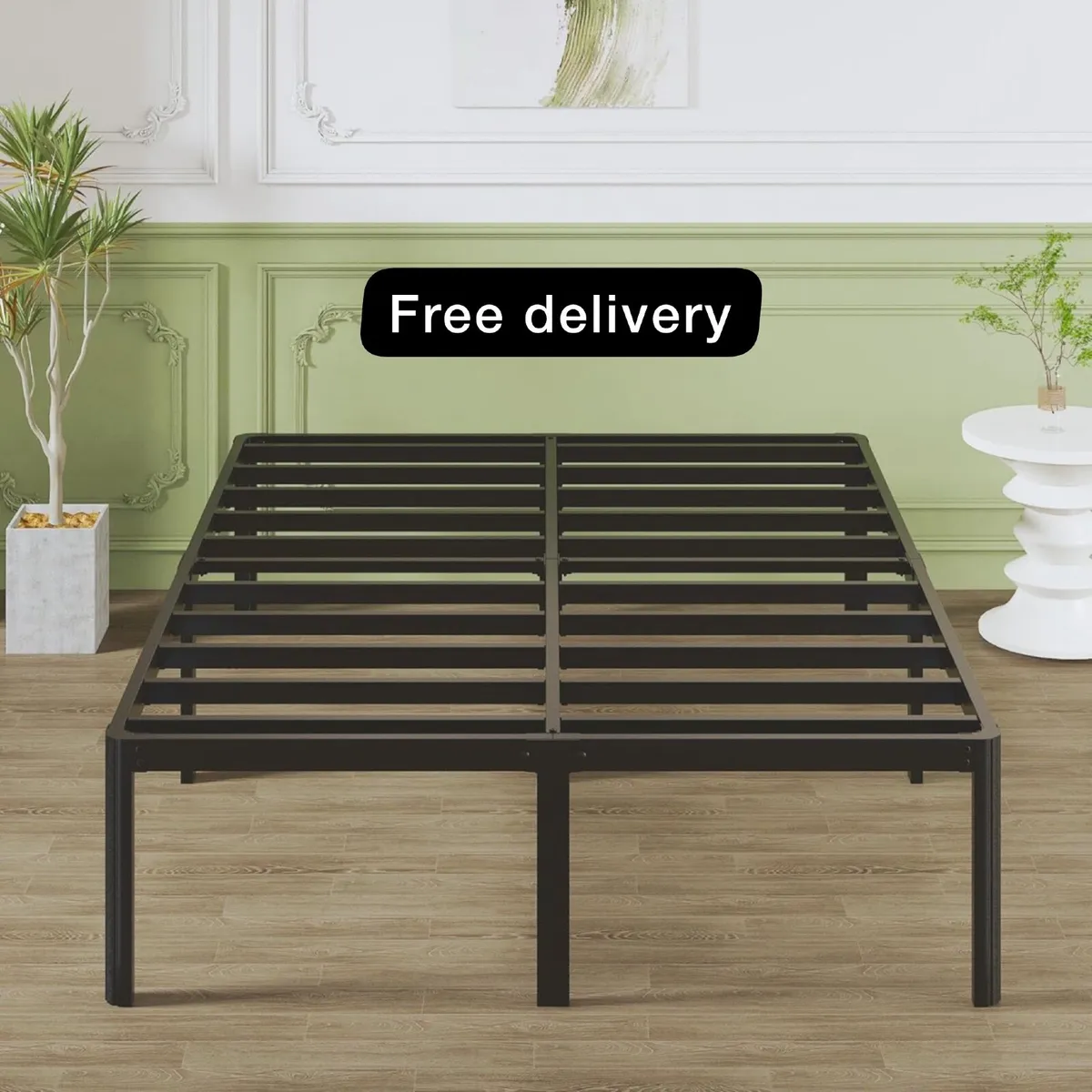 High King Size Bed Frame 5ft With Rounded Corner L - Image 1