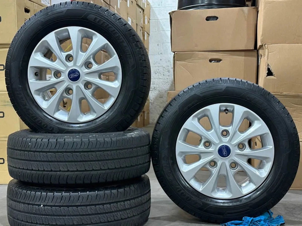16" GENUINE FORD TRANSIT CUSTOM Wheels & GOODYEARS - Image 1