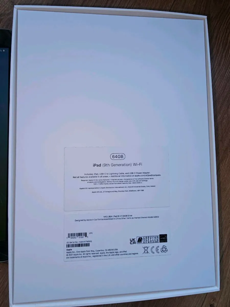 Ipad 9th generation, 64GB, WiFi, Excellent