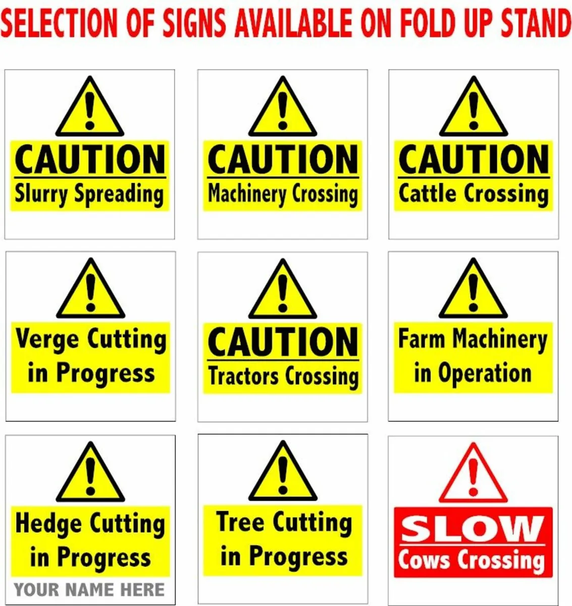 Hedge Cutting Signs on stands - Image 4