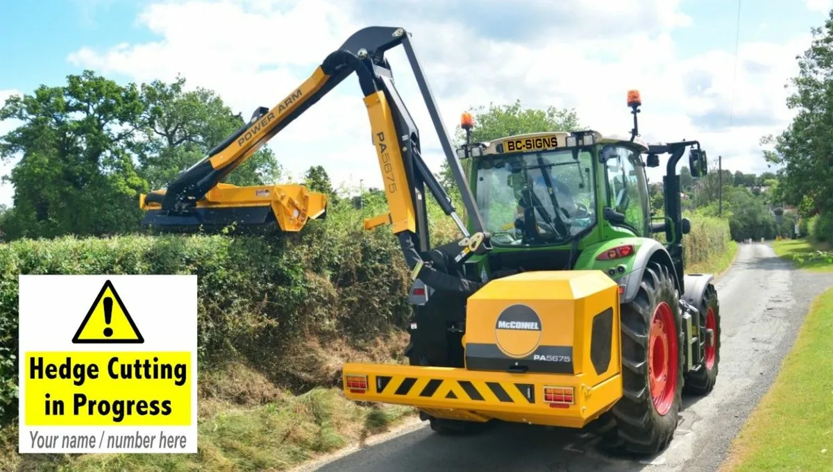 Hedge Cutting Signs on stands - Image 2