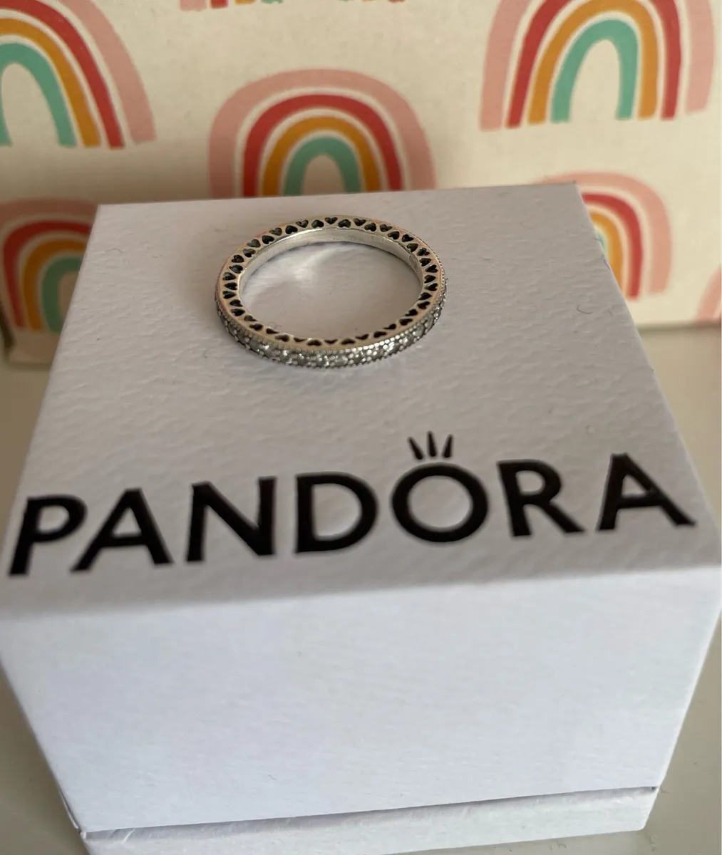 Pandora Sparkle and Hearts ring - Image 1