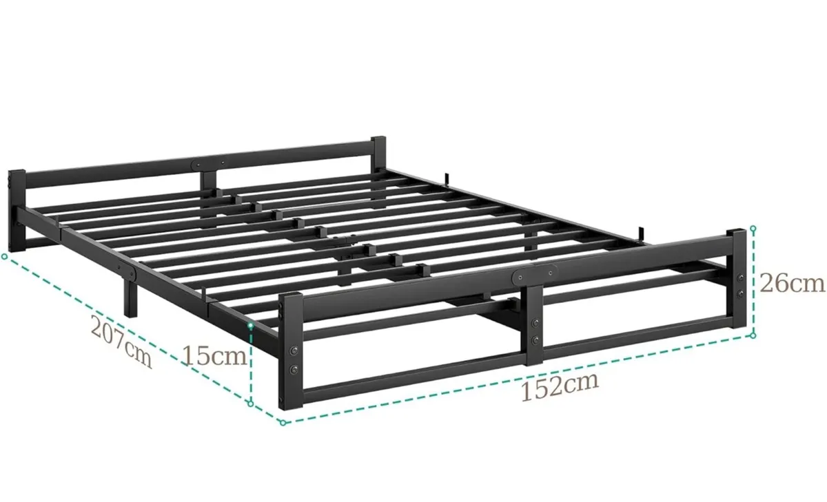 King Size Bed Frame,5ft Floor Bed Frame King Size - Image 3
