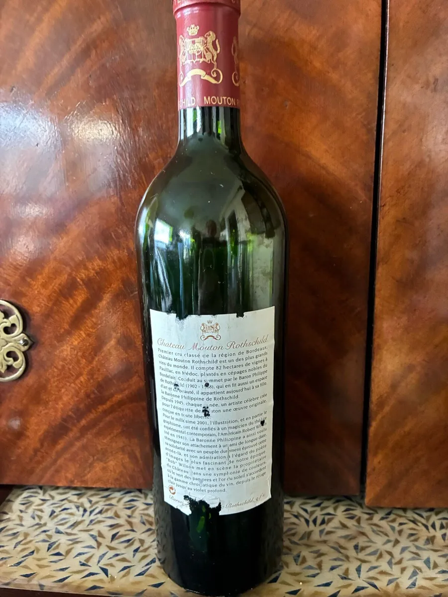 Mouton Rotchchild 2001 empty bottle - Image 2