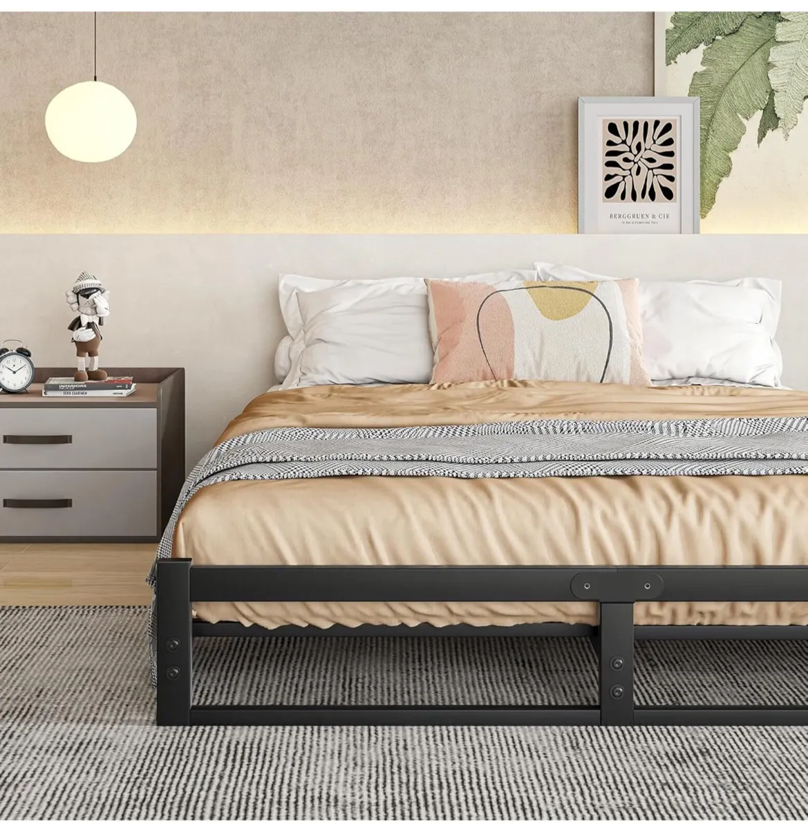 King Size Bed Frame,5ft Floor Bed Frame King Size - Image 4