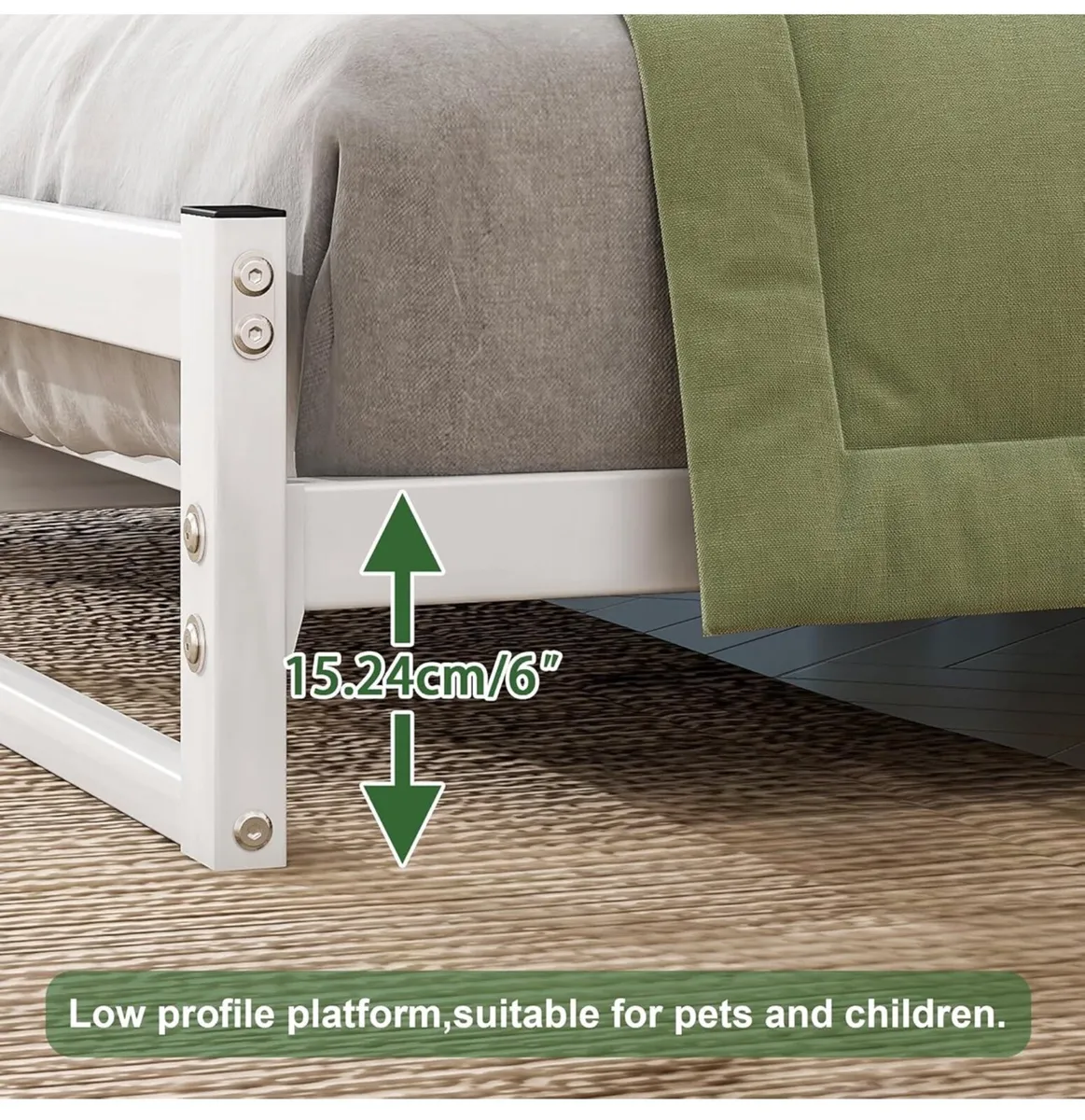 King Size Bed Frame,5ft Floor Bed Frame King Size - Image 3