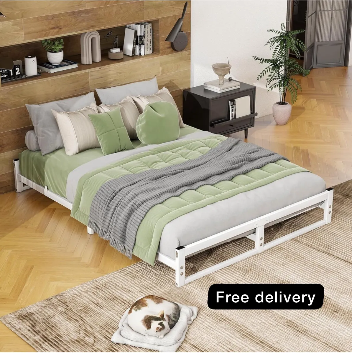 King Size Bed Frame,5ft Floor Bed Frame King Size - Image 1
