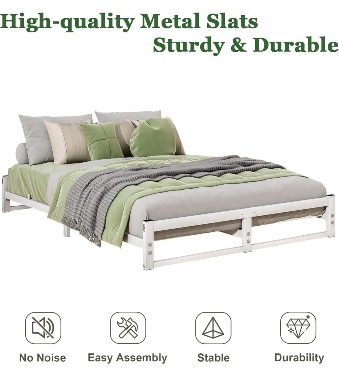 King Size Bed Frame,5ft Floor Bed Frame King Size - Image 3