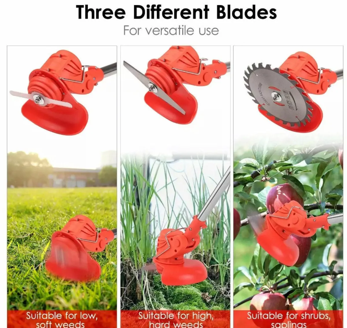 21V Cordless Strimmer Grass Trimmer & 2 Batteries - Image 4