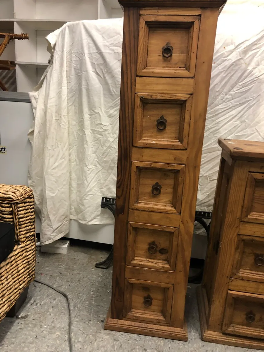Mexican pine plus two  drawer units - Image 3