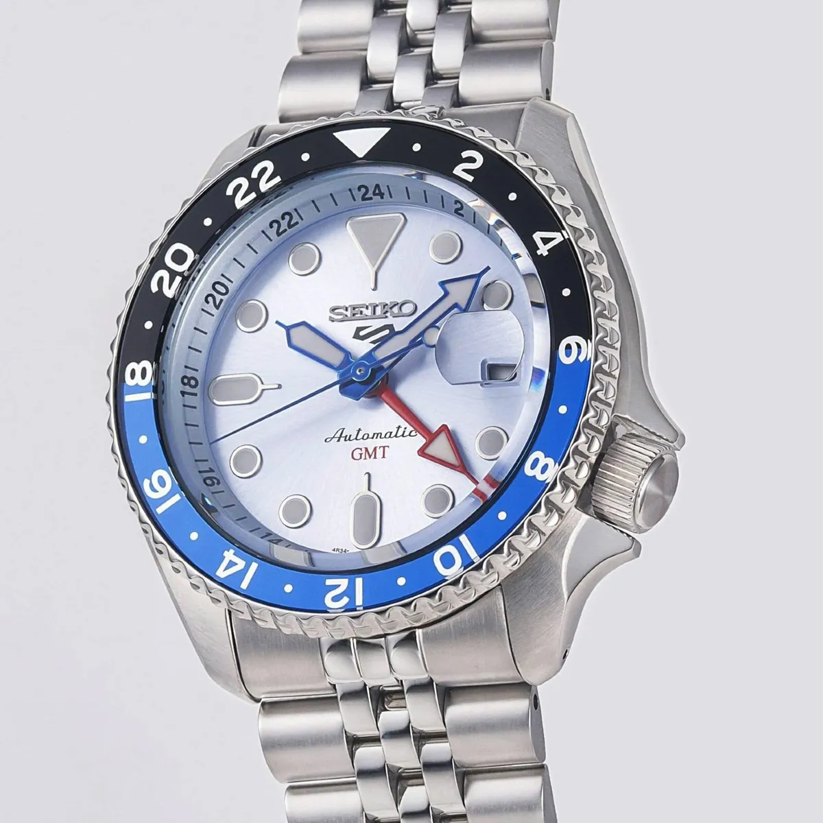 SEIKO 5 MENS SPORT WATCH ICE BLUE -LIMITED EDITION - Image 1