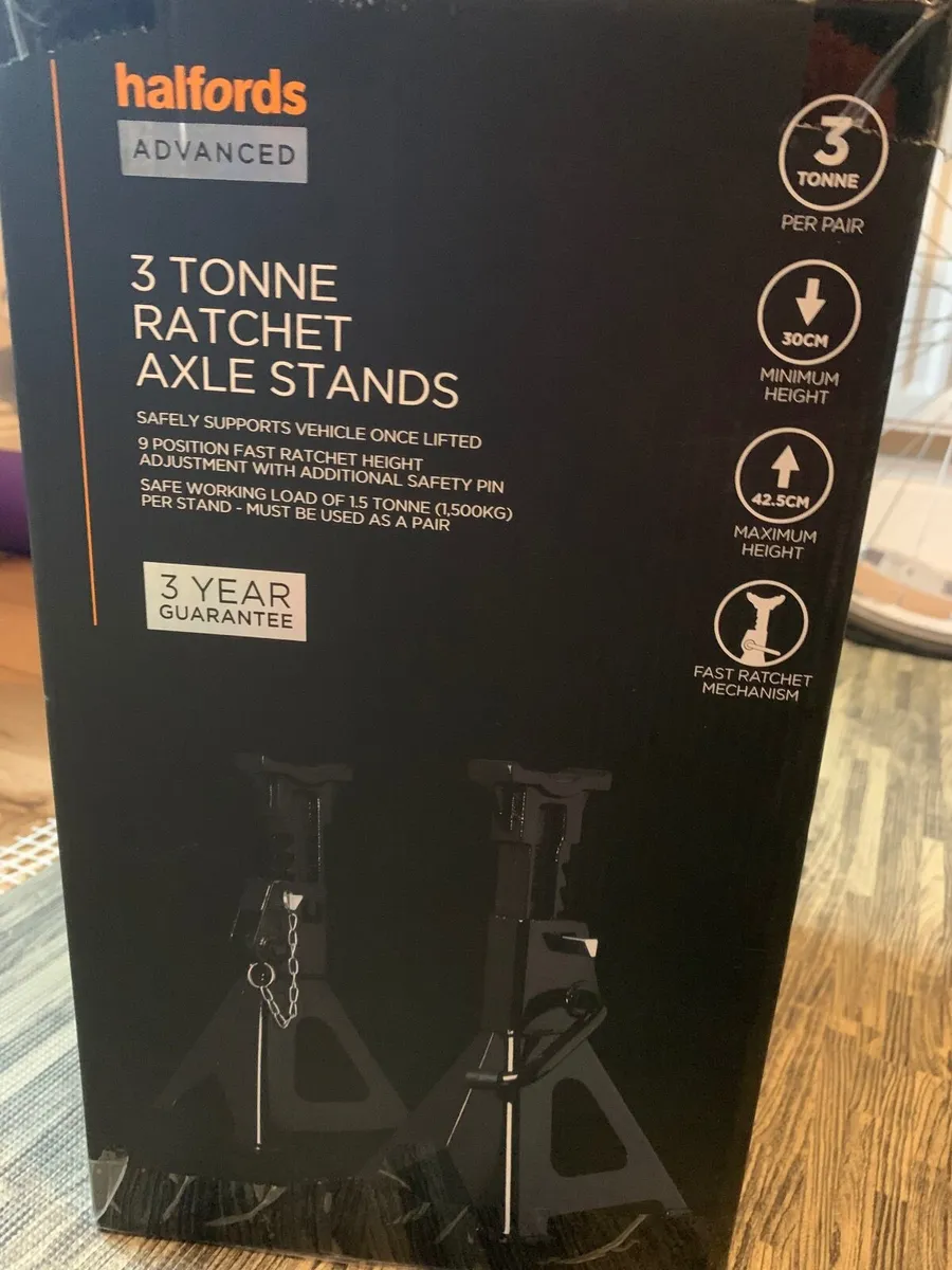 Ratchet Axle Stands - 3 Tonne - Image 2