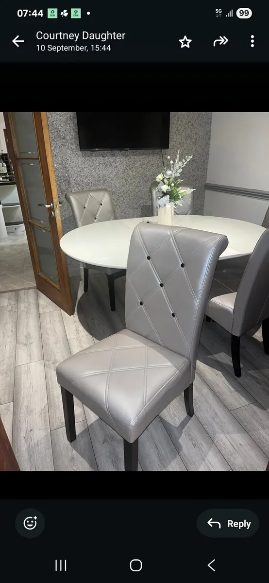 Dining chairs 5 number - Image 1