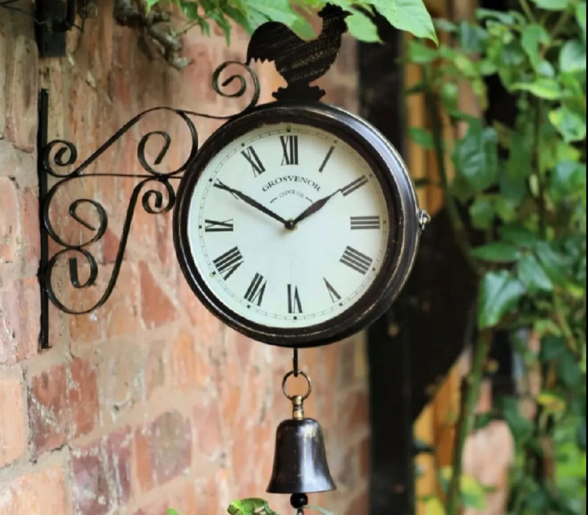 NEW Outdoor Garden Wall Clock Double Sided - Image 1