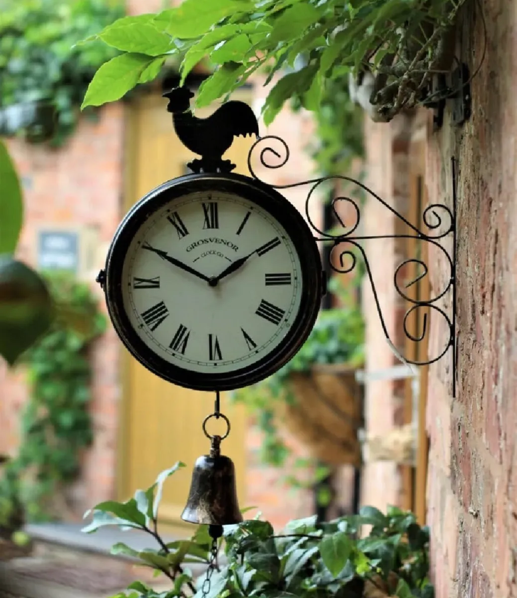 NEW Outdoor Garden Wall Clock Double Sided - Image 2
