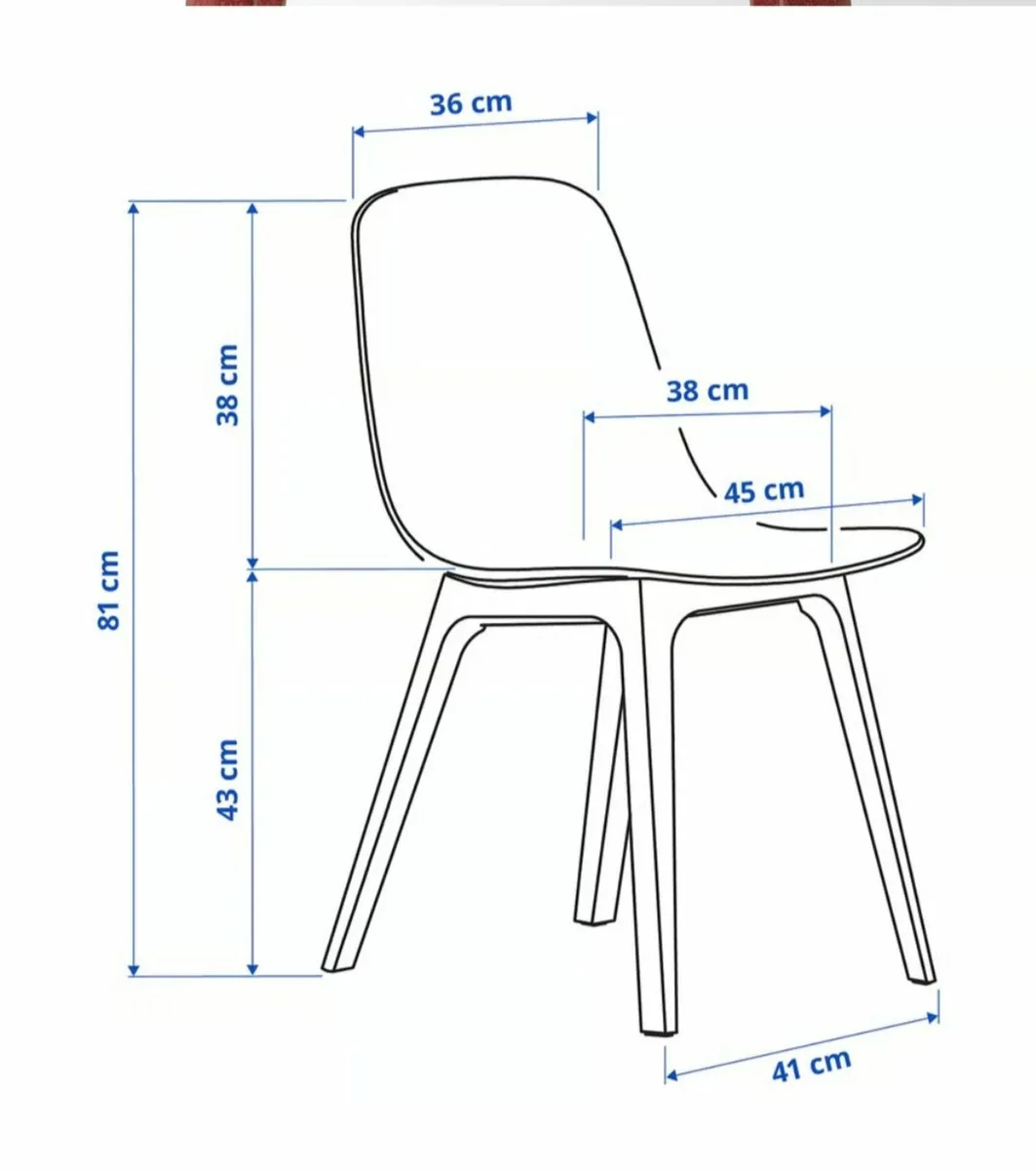 2 IKEA Odger Dining /Kitchen Chairs - Image 2