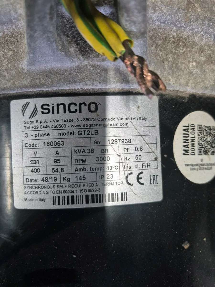 Generator 38kva as new - Image 2