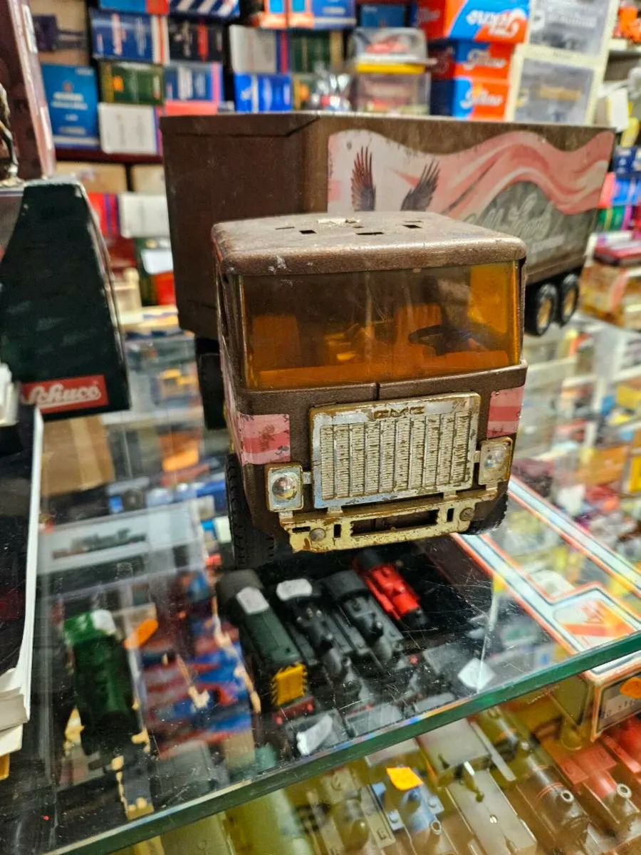 Vintage Tonka Buddy Metal GMC Truck and Trailer - Image 3