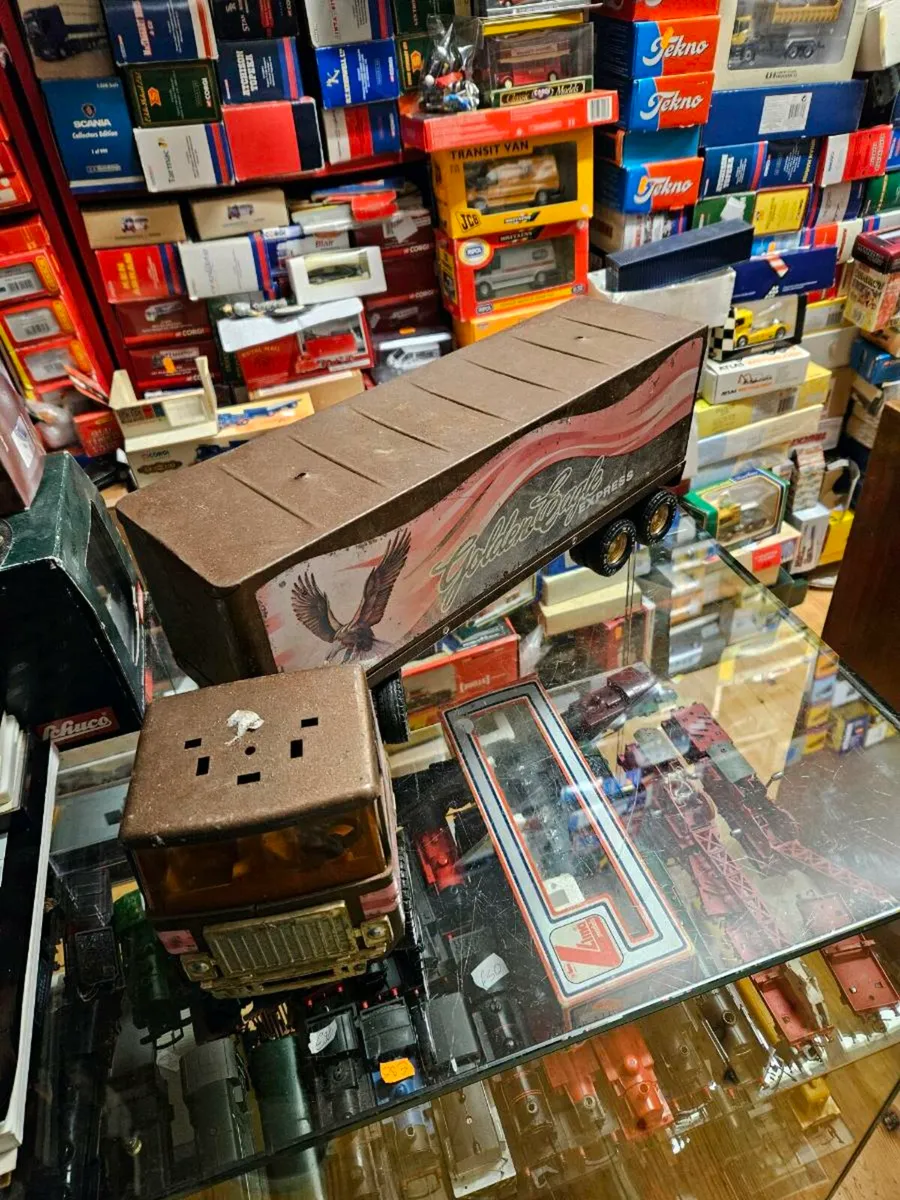 Vintage Tonka Buddy Metal GMC Truck and Trailer - Image 4