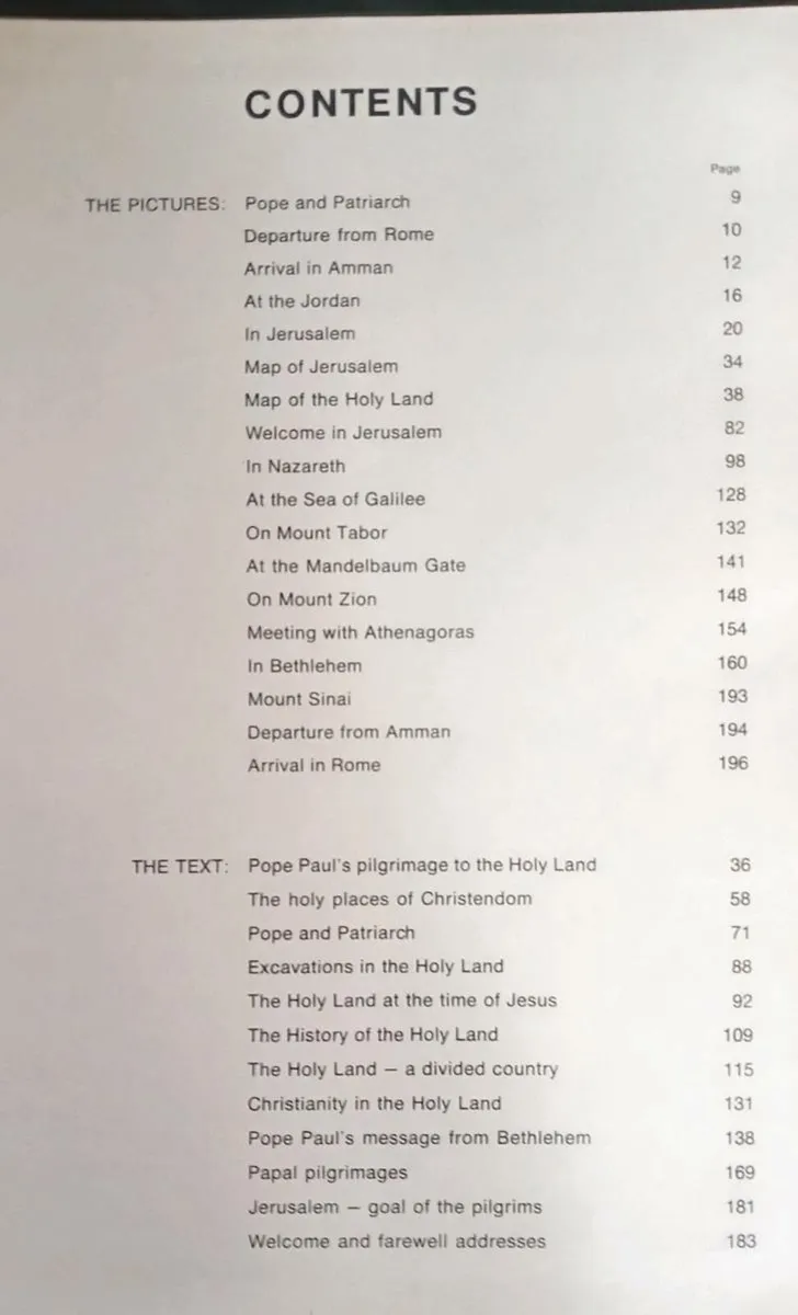 Pope Paul Vi in the Holy Land Vintage Book - Image 2