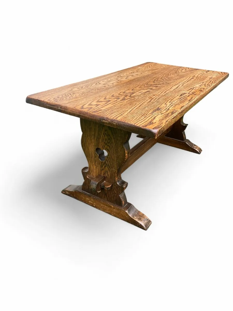 Coffee Table - Vintage- Oak - Mid Century - Image 2