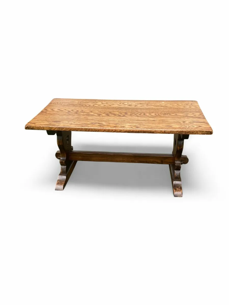 Coffee Table - Vintage- Oak - Mid Century - Image 4