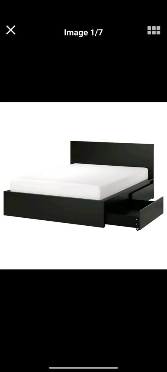 Double bed with two drawers - Image 1
