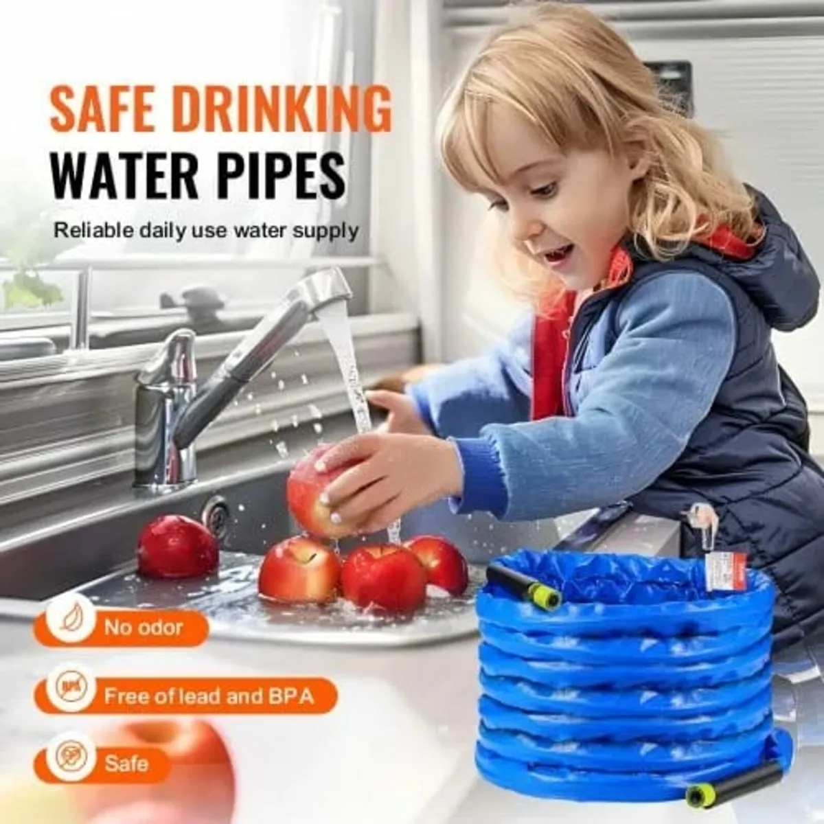 15.24 m Heated Water Hose for RV -45℉ Antifreeze H - Image 3