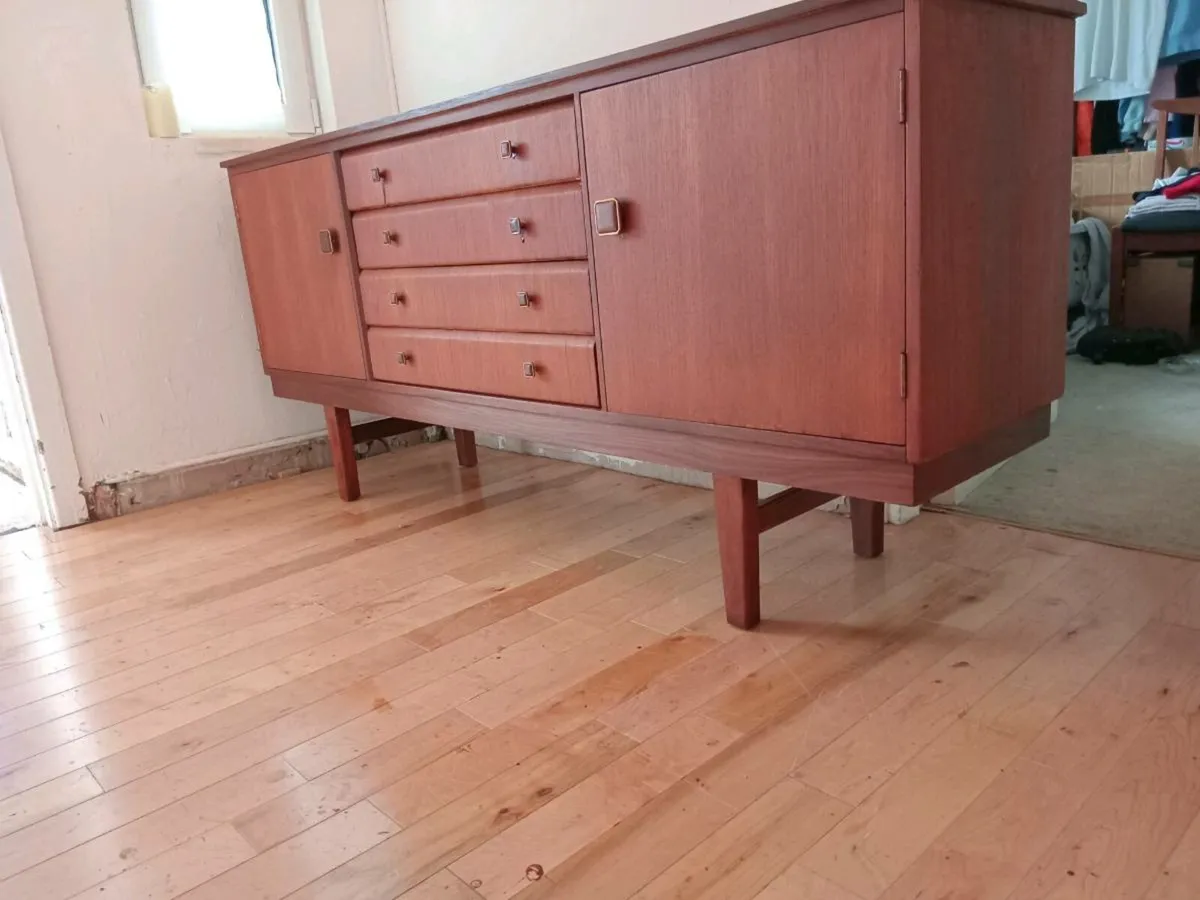mid century teak sideboard restored - Image 1