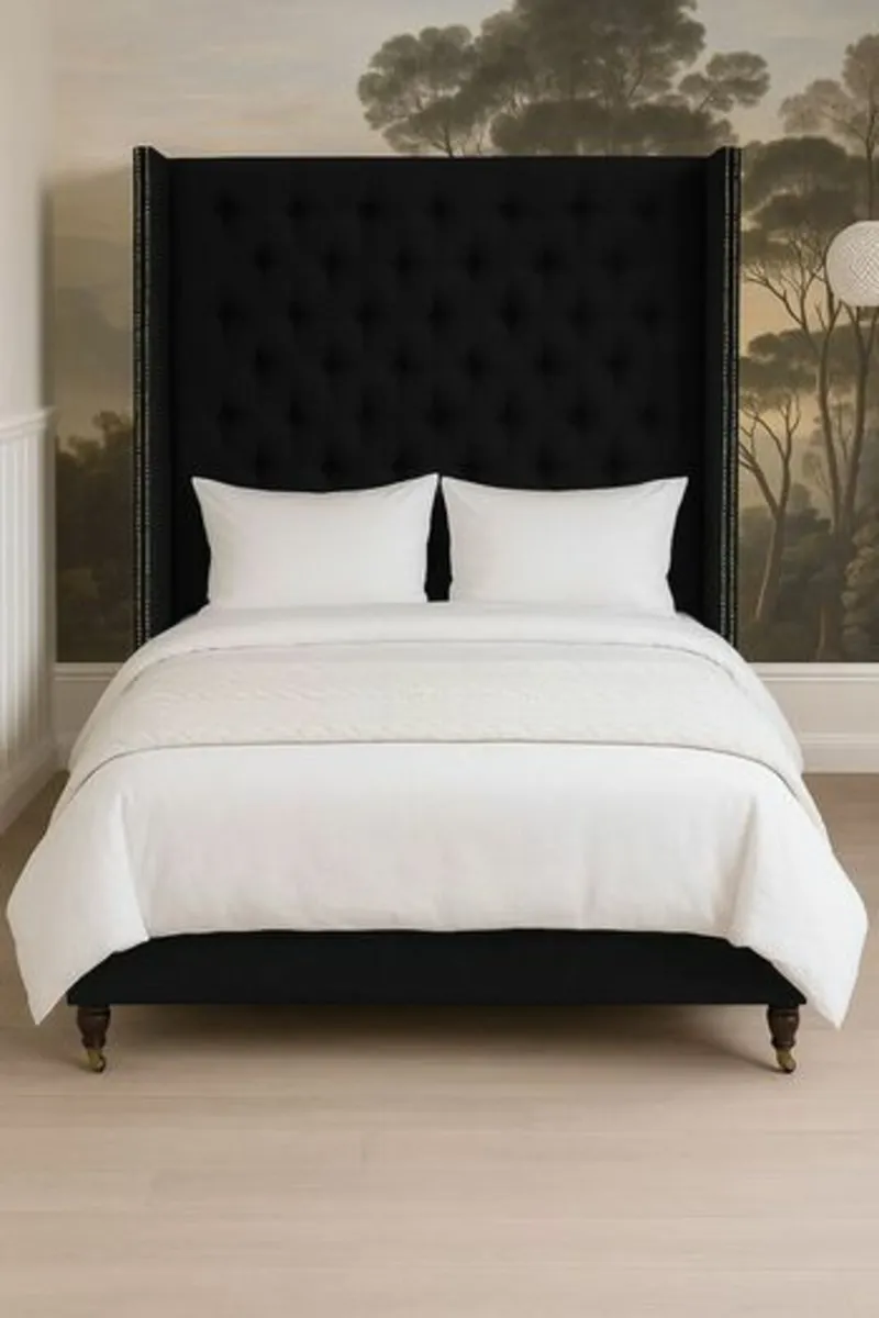 Vintage double bed chesterfield stately vintage be - Image 4