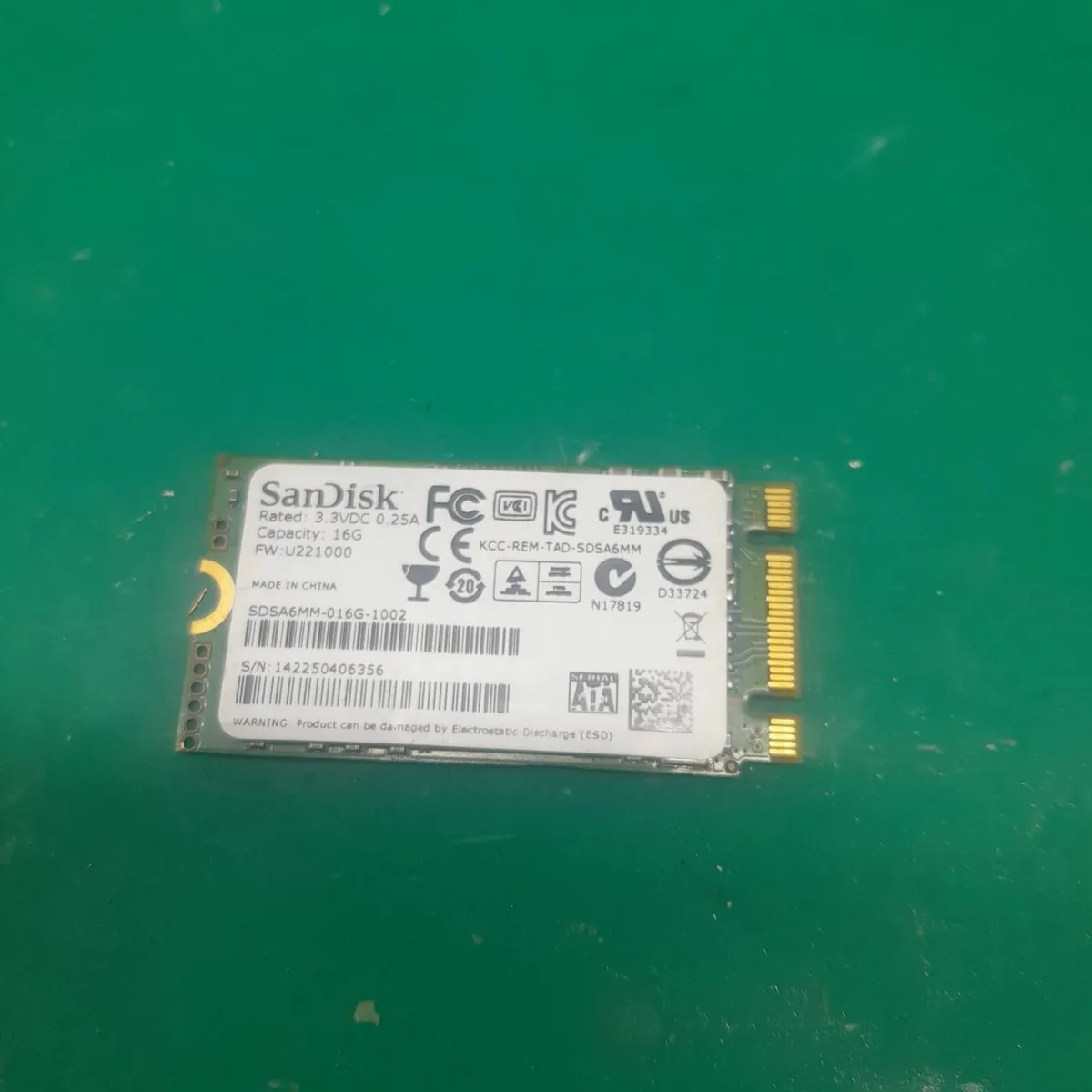 SanDisk SDSA6MM-016G-1002 16GB M.2 SSD Solid State - Image 2